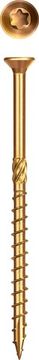 ЗУБР КС-П, 70 х 4.5 мм, TX25, потайная головка, желтый цинк, 100 шт, конструкционный саморез, Профессионал (30041-45-070)