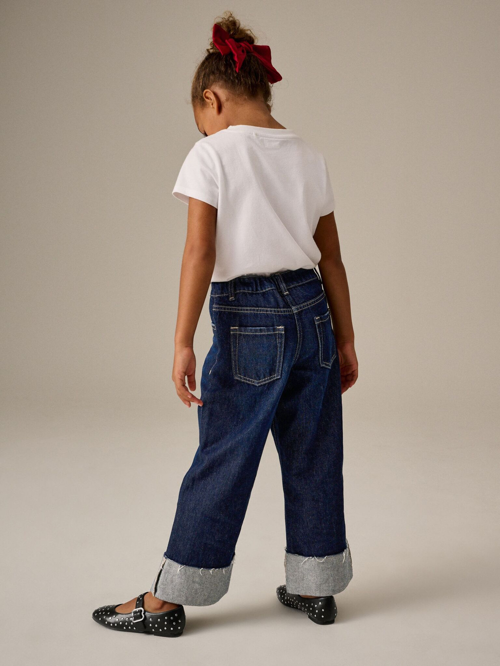 Джинсы широкие для девочки Next N95-133, Темно-синий