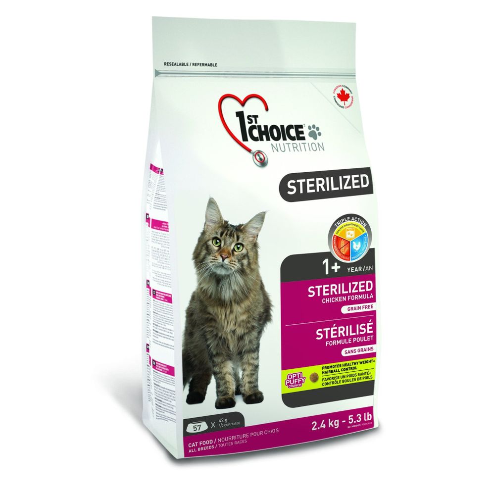 Корм для кошек 1ST CHOICE Sterilized курица с бататом 5 кг