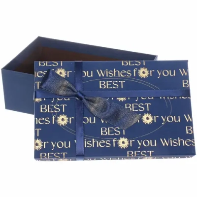 Коробка подарочная «Послание» 19*12*6,5 см, Синий