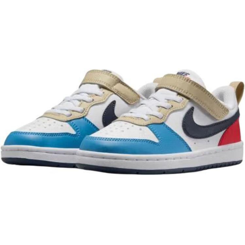 Детские кроссовки Nike Court Borough Low Recraft 'White Thunder Blue Light Crimson' DV5457-124