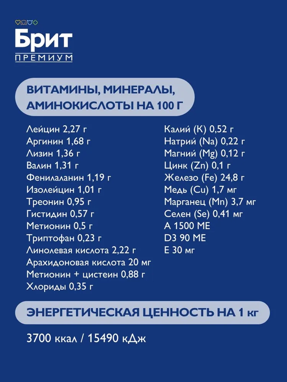 Сухой корм БРИТ ПРЕМИУМ для собак крупных и гигантских пород с Курицей 15кг