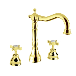 Смеситель  для раковины  на 3 отв. Migliore Princeton Plus 19380 золото купить