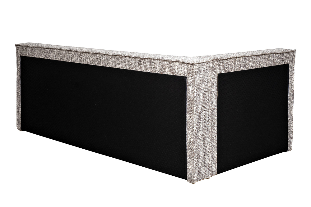 Кровать Garda Decor детская угловая Руна (Runa)-80 с мех шенилл серая Seppia-Ser 114*215*80 см