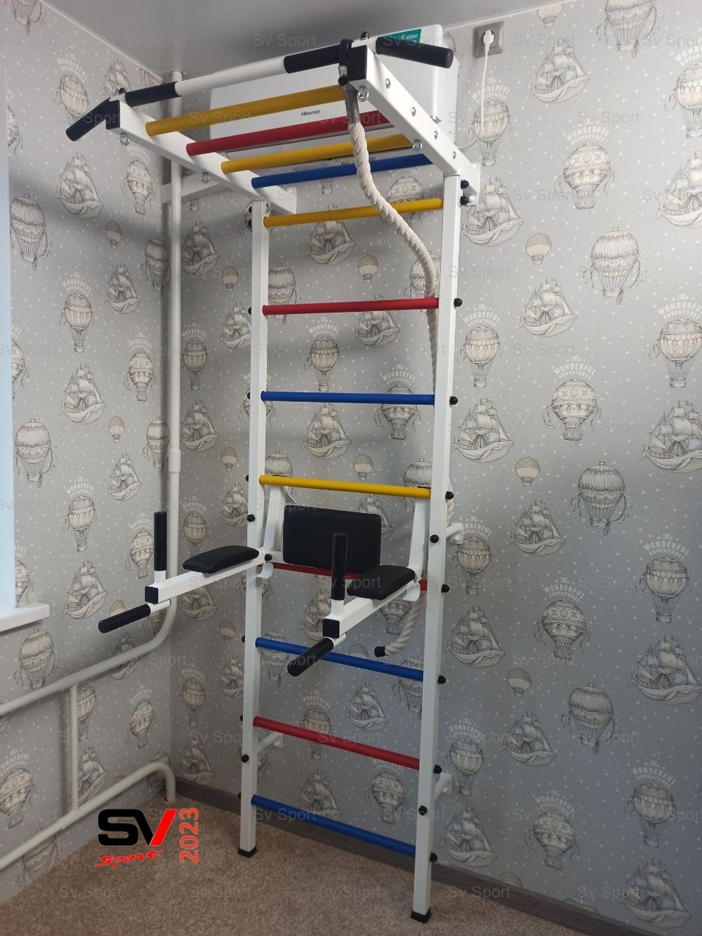 Монтаж шведской стенки Sv Sport в пеноблочные, газоблочные стены