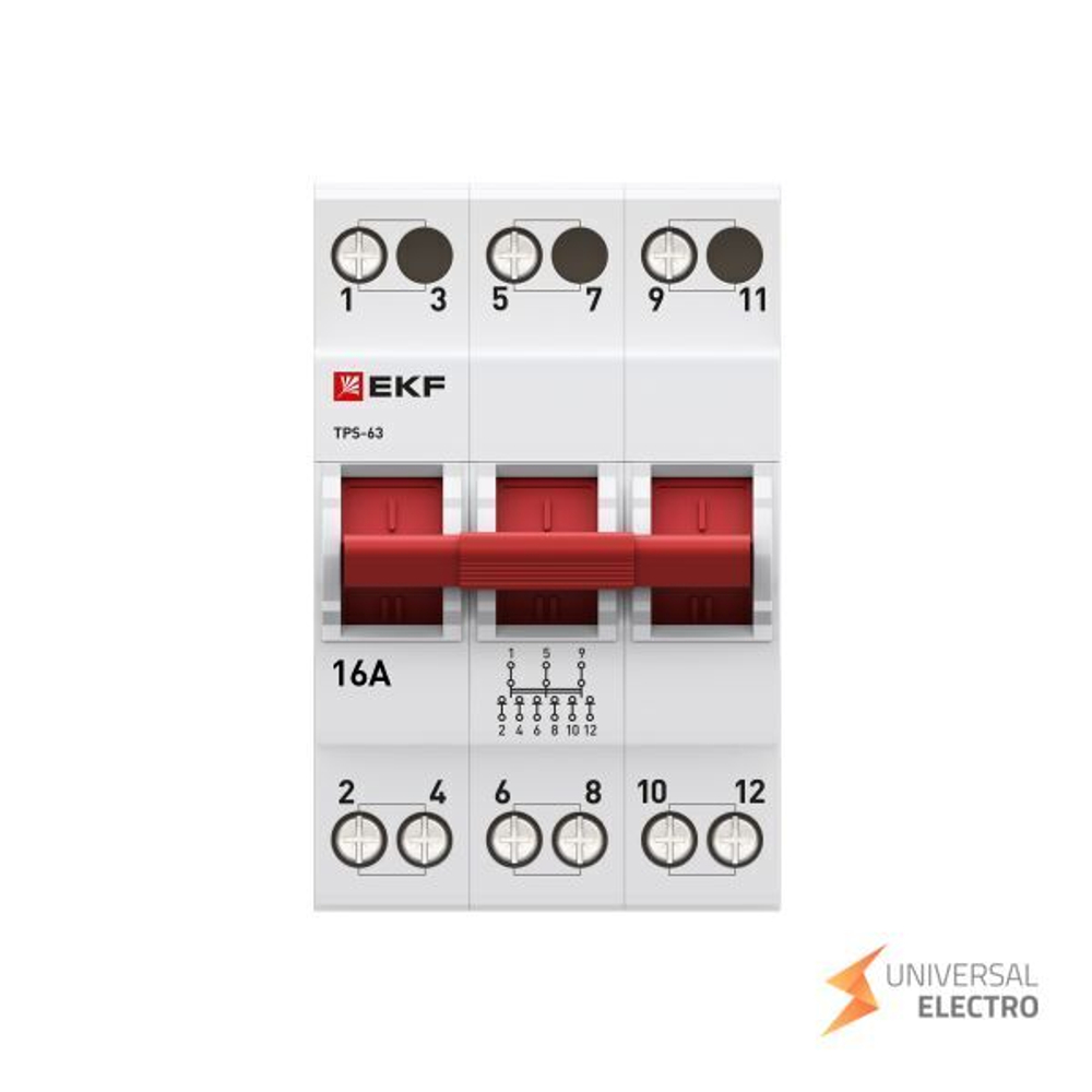 Трехпозиционный переключатель ТПС-63 3P 16А PROXIMA EKF