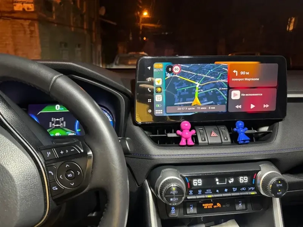 Магнитола для Toyota RAV4 50 2019-2024+ (рынок РФ и ОАЭ) - Teyes LUX ONE монитор 12.3" 2K QLED на Android 10, CarPlay, 4G SIM-слот, 6/128ГБ