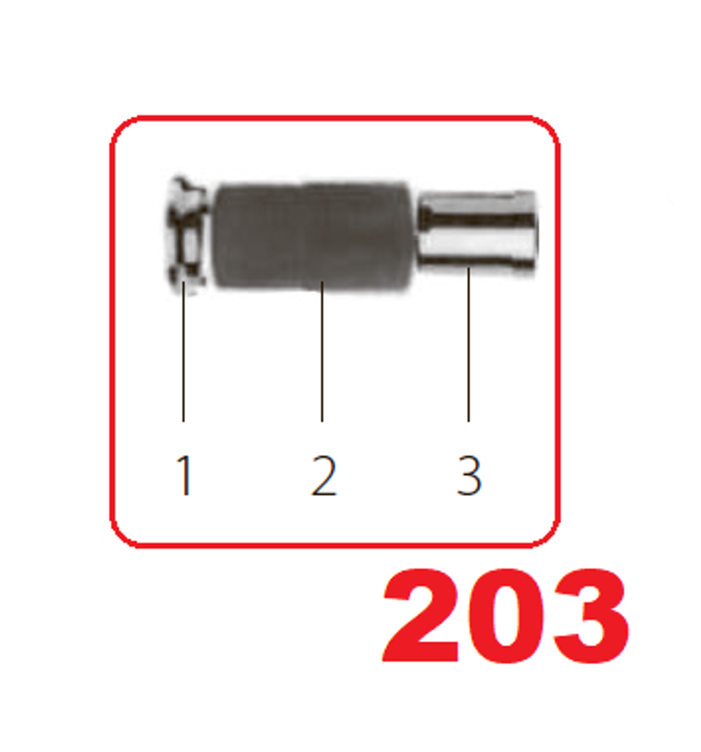 Запчасть №203 для FDPAG-H8. Глушитель в сборе (1, 2, 3)