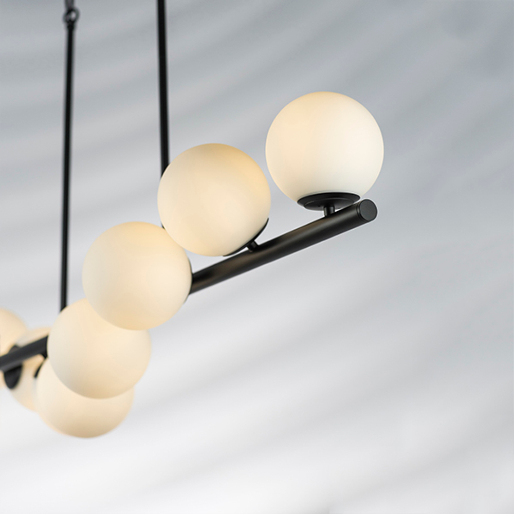 815187 Люстра CROCO 8х40W E14 ЧЕРНЫЙ МАТОВЫЙ