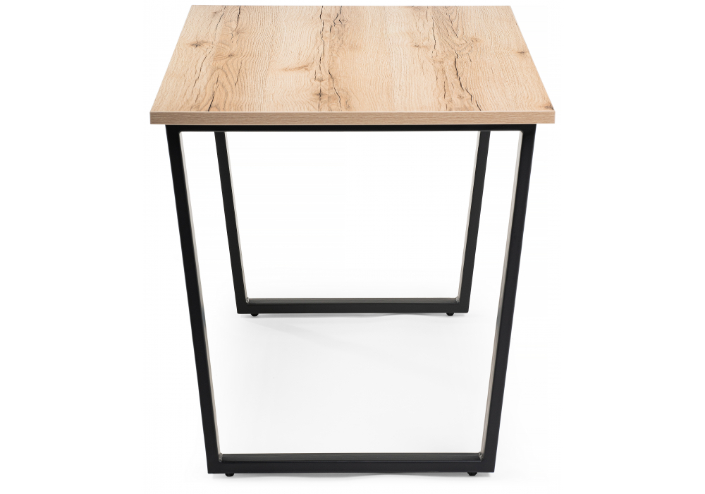 Стол деревянный Woodville Лота Лофт 120 25 мм дуб делано светлый, черный матовый