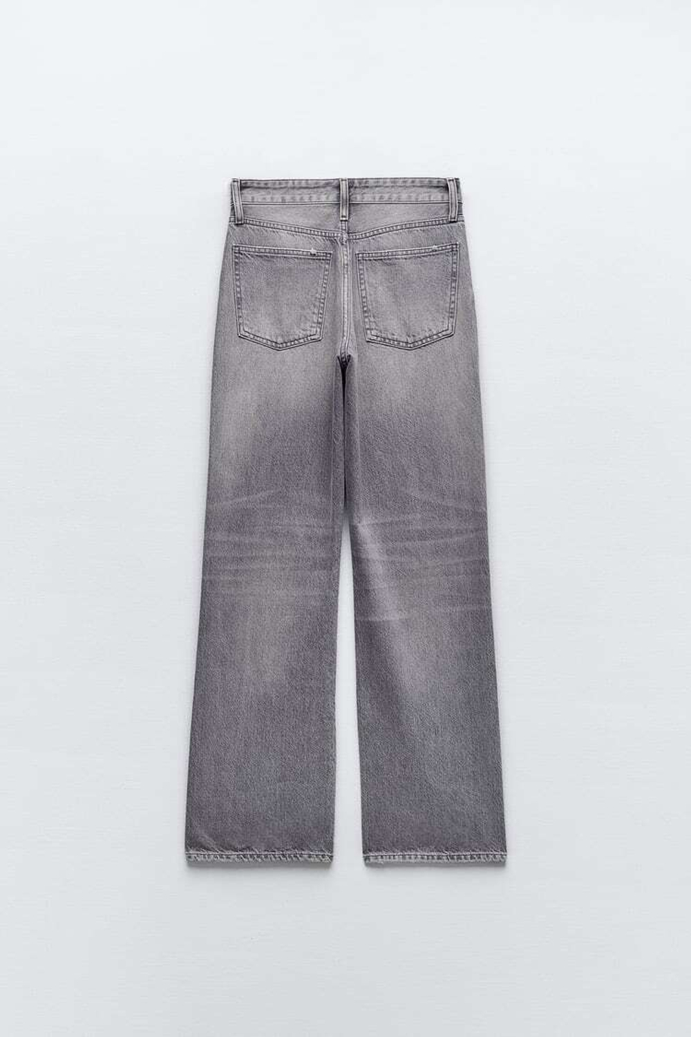 ZARA ДЖИНСЫ TRF WIDE LEG MID RISE FULL LENGTH, СЕРЫЙ