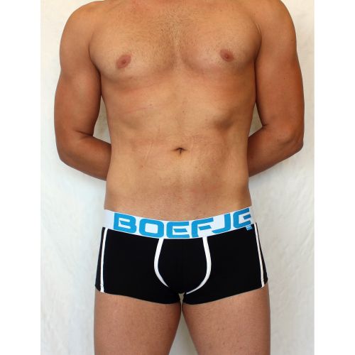Мужские трусы боксеры черные с розовой вставкой Boefje