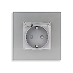 Розетка влагозищищеннавя в рамку 16А M1FWP СЕРЫЙ
