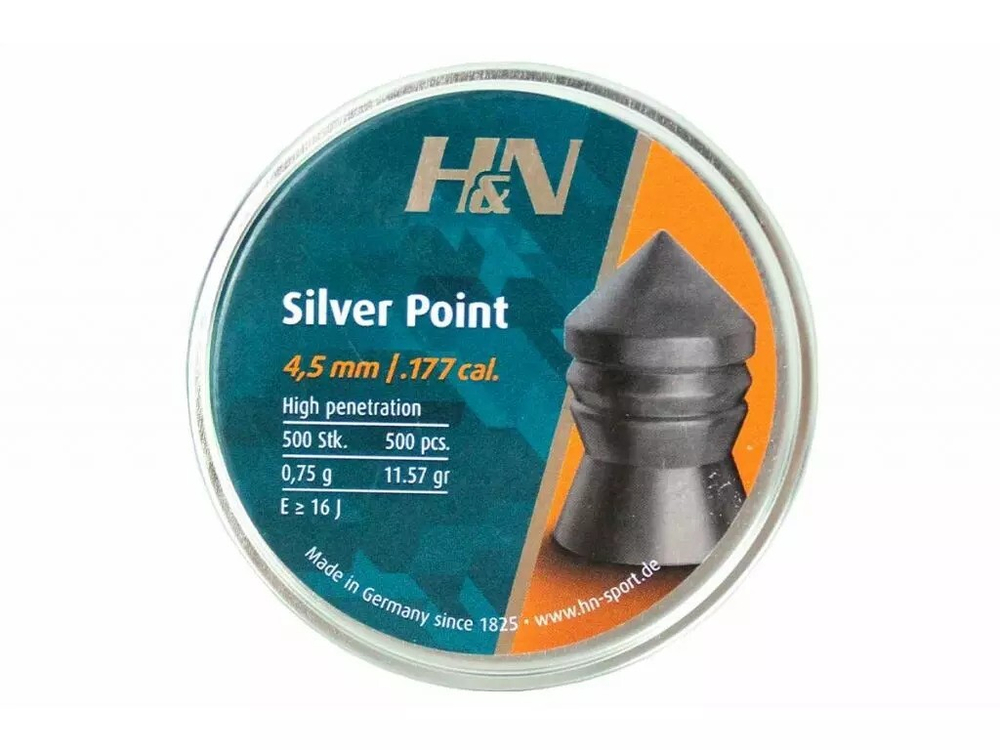 Пуля пневм. 4,5 H&N Silver Point, 0,75г, 500 шт/бан