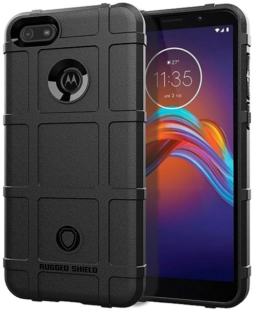 Чехол для Motorola Moto E6 play цвет Black (черный), серия Armor от Caseport
