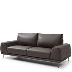 Трехместный диван Nolan 222 см из натуральной коричневой кожи