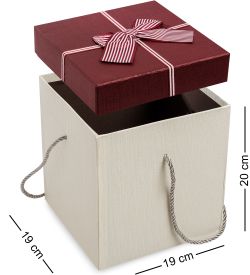 WG-33/3-A Коробка подарочная «Куб» цв.бел./бордов.