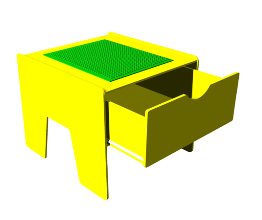 Лего-стол для конструирования «Новые горизонты» (желтый)