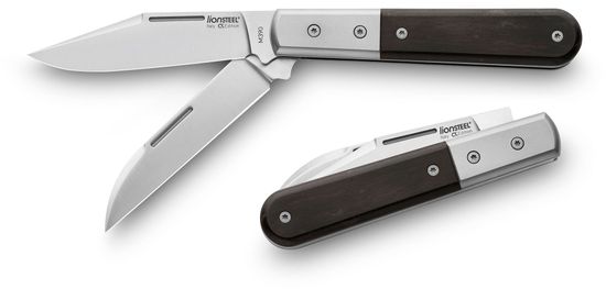 Складной нож Lion Steel "BARLOW Warhorse" L/CK0122 EB c клинком из стали Böhler M390 Microclean®, рукоять титан / дерево (Ebony)