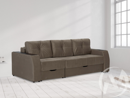 Диван прямой Спинер (МД) GROUND 06 (песочно-серый)