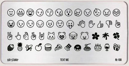 100 Text me  Пластина для стемпинга Go Stamp