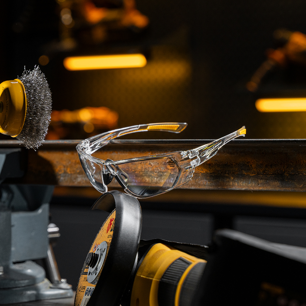 Очки защитные открытые, поликарбонатные, прозрачная линза Denzel 89198