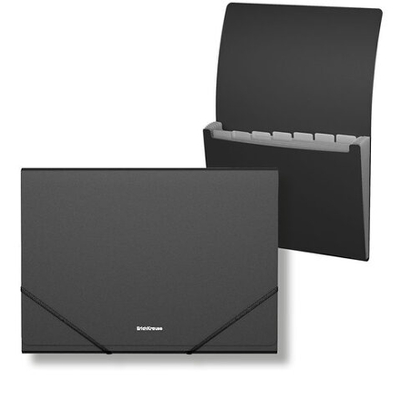 Папка  6 отд. на резин. А4 Matt Classic, черная