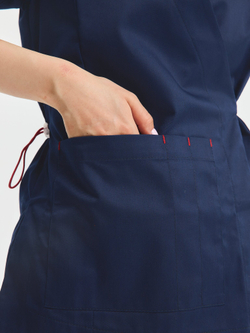 Топ с запахом медицинский женский Йошо, нэви хлопок