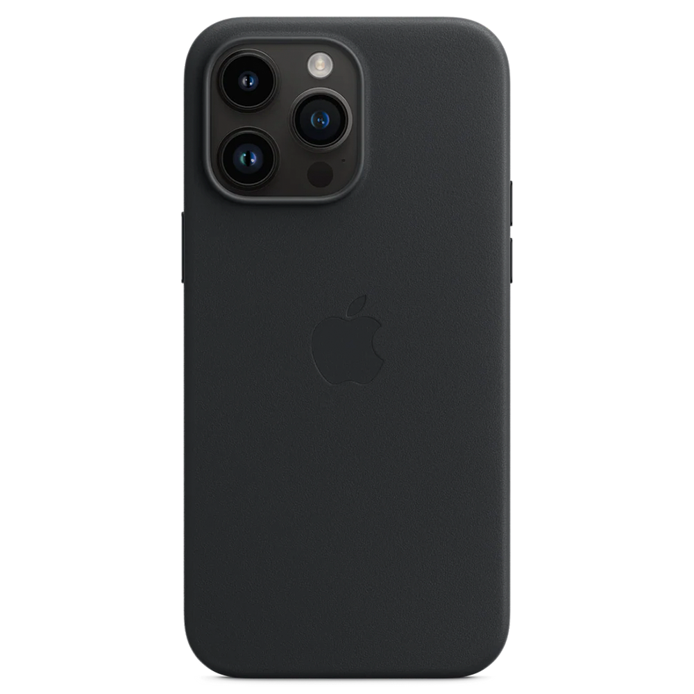 Кожаный чехол с поддержкой MagSafe Apple Leather Case для iPhone 14 Pro Max, Midnight (Темная ночь)
