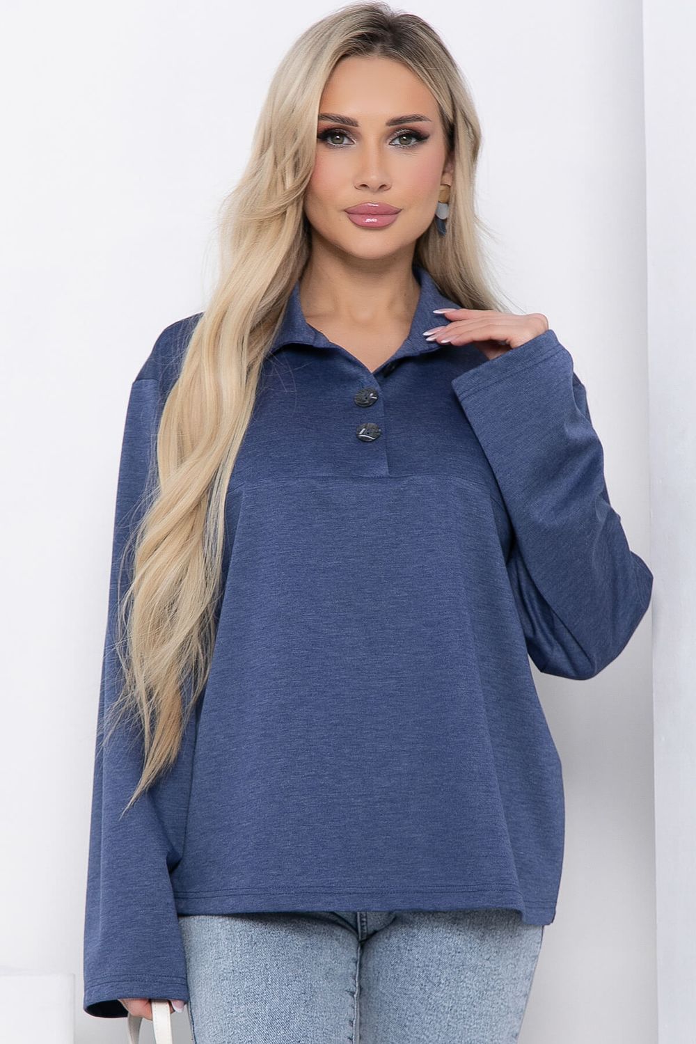 Джемпер "Свобода выбора" (синий) Б8575 LT Collection