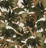 Символ богатства и изобилия - змея. Тропики, сочетание техник нанесения чернил. Яркие, природные отт