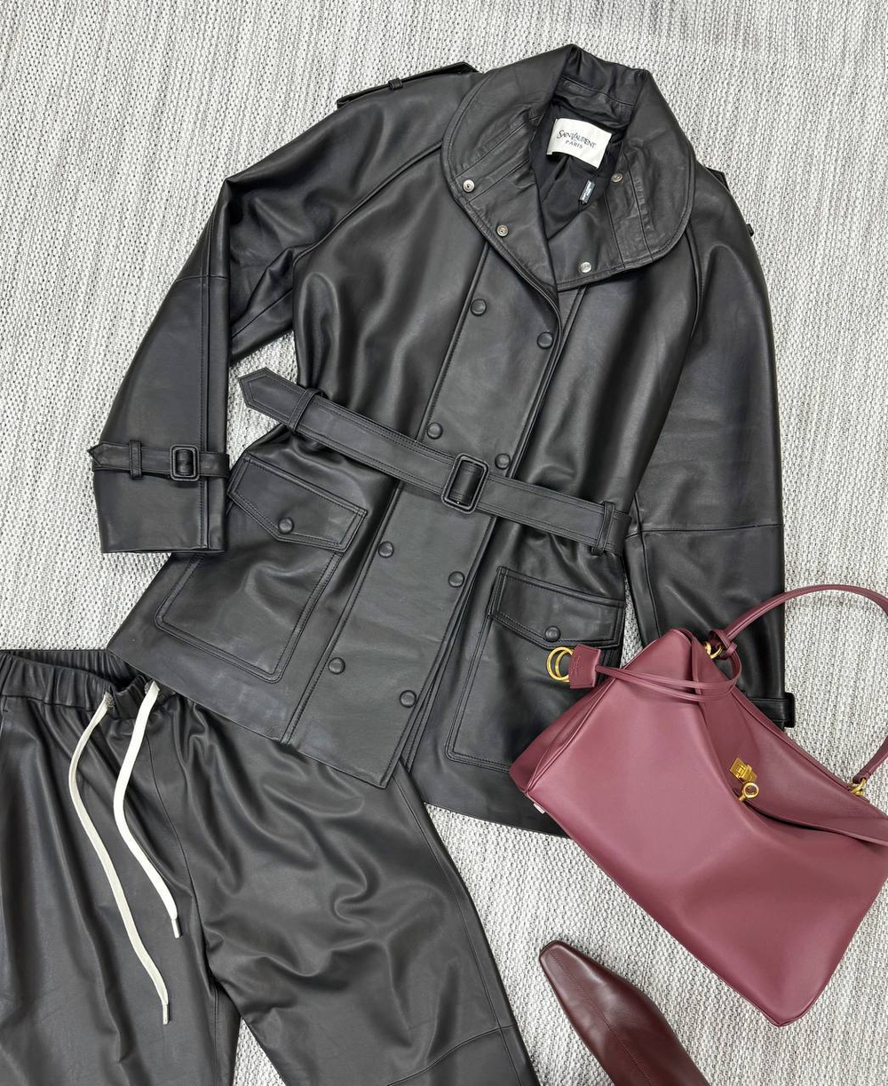 Кожаная куртка Yves Saint Laurent