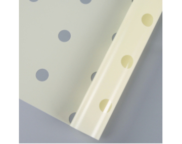 Пленка глянцевая Прозрачный горох Кремовая