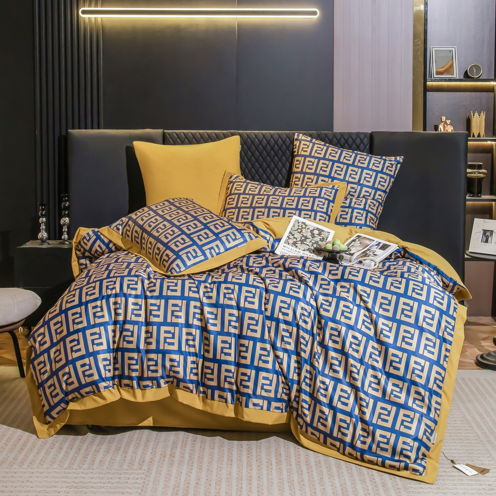 КПБ Сатин MS на резинке MSR012, Семейный, 4 наволочки, простынь 180*200*30