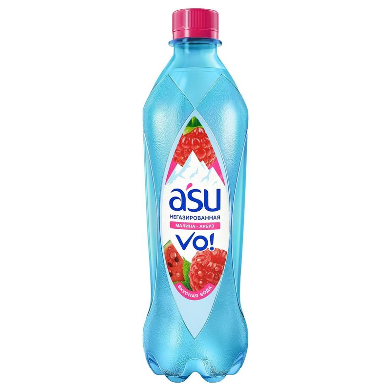 Вода питьевая ASU со вкусом Малина/Арбуз негазированная 1 л/бут 12 бут/упак