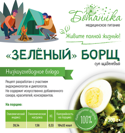 "Зеленый" борщ, щавелевый