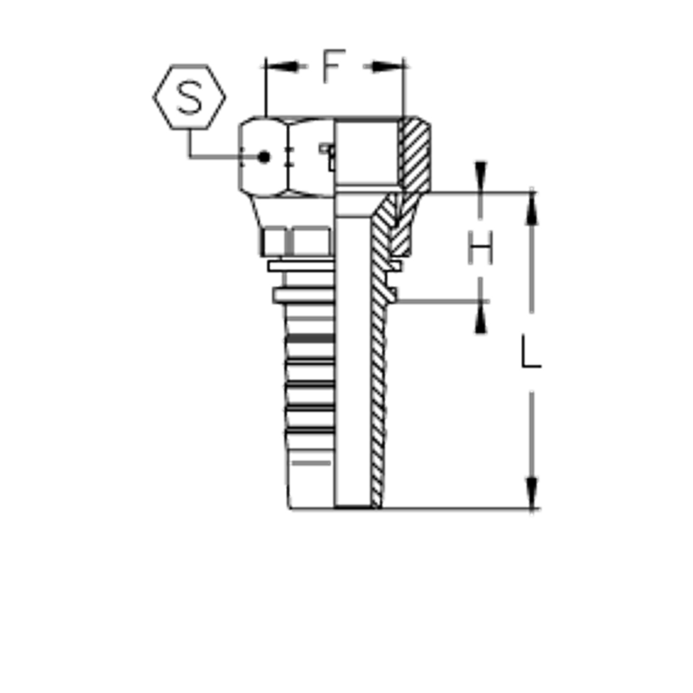 Фитинг DN 06 JIC (Г) 1/2