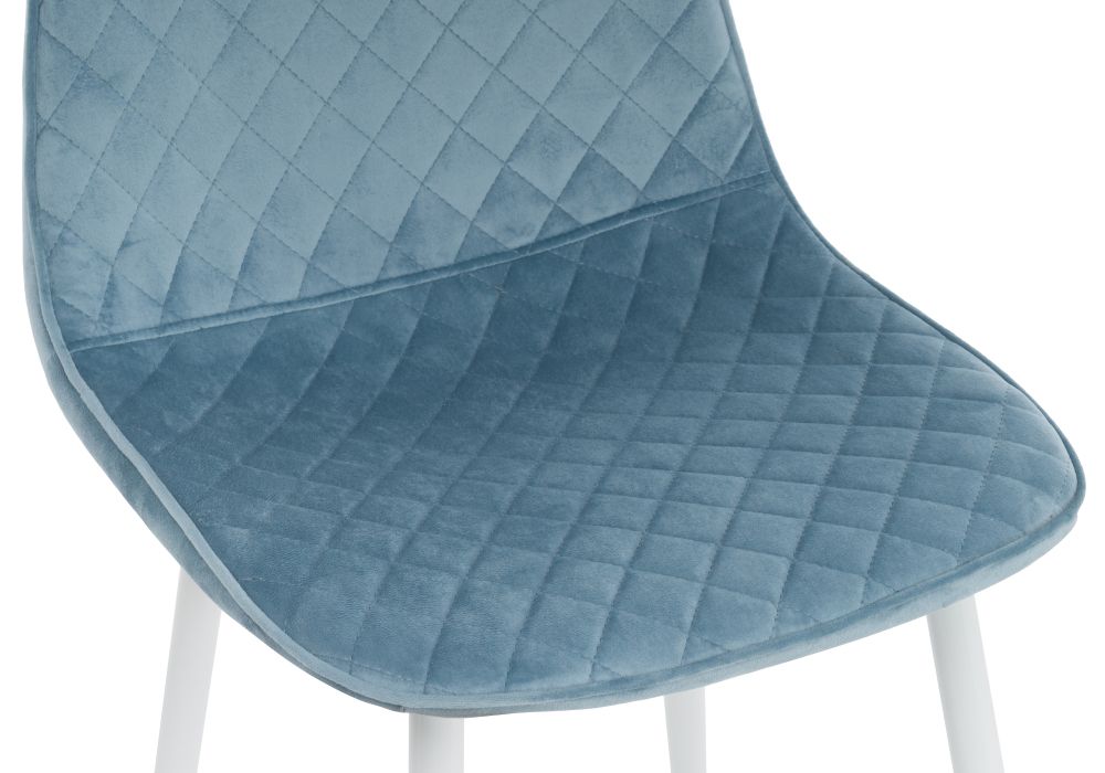 Стул на металлокаркасе Capri blue / white