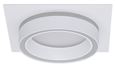 Светильник GX53 TERRA квадрат белый, встраиваемый, 105*105*40 мм, 50 шт/кор