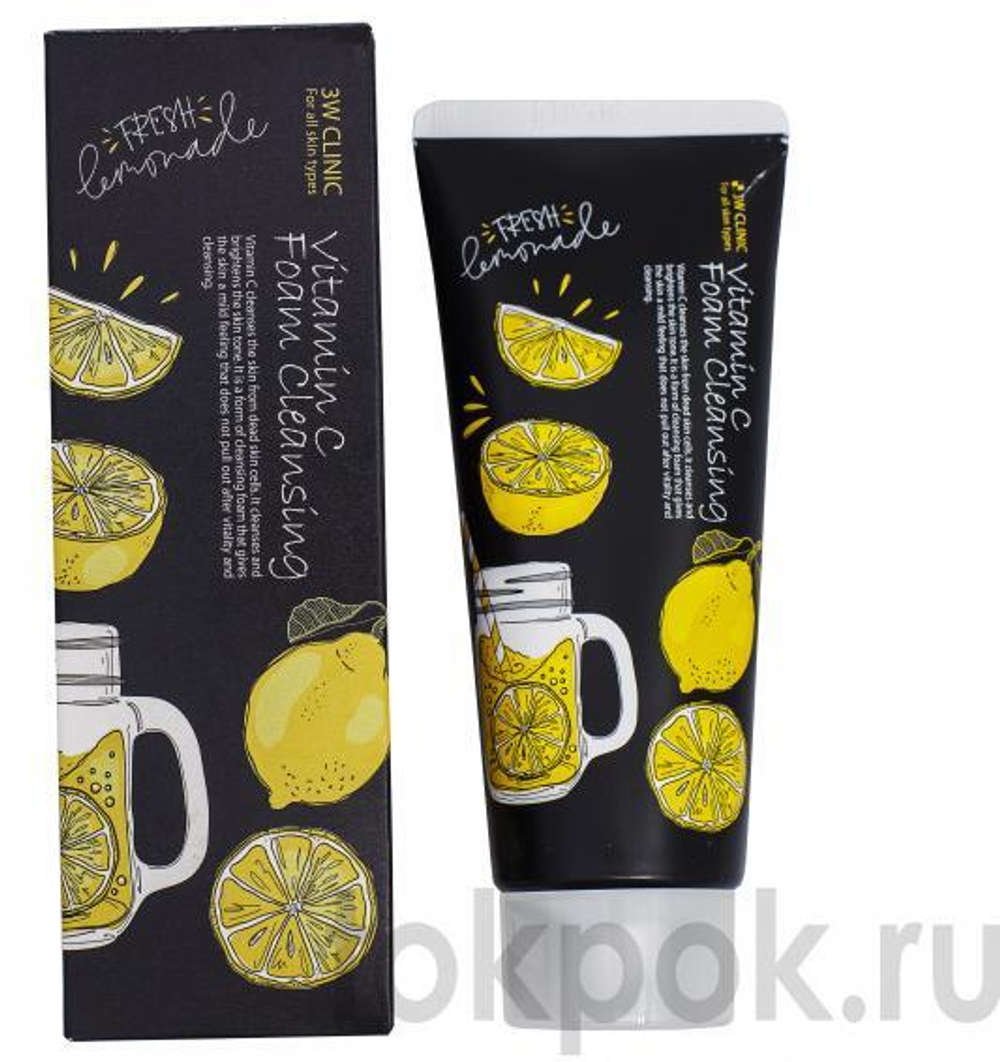 Пенка для умывания 3W Clinic  Foam Cleansing Vitamin C, 100 мл