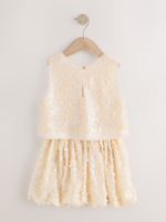 Топ и юбка в комплекте для девочки Next E87-250, Светло-бежевый