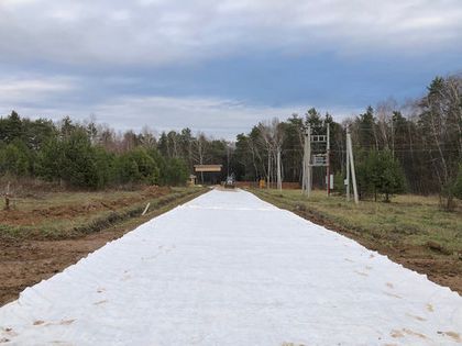 В «Усадьбе Романово» при строительстве дорог применяется геотекстиль