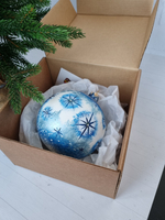 Шар стеклянный "Спас на крови",  ручная роспись