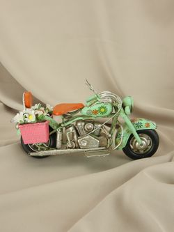 R&D Модель мотоцикла Harley Davidson бирюзовый с цветами