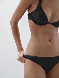 Massimo Dutti Однотонные плавки бикини, черный