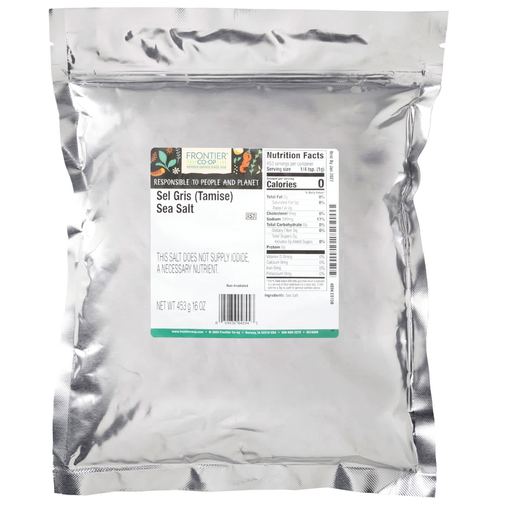 Frontier Co-op, Тамизская морская соль, 453 г (16 унций)