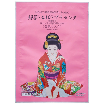 AISHODO Maiko Moisture Facial Mask Green Tea/Q10/Placenta