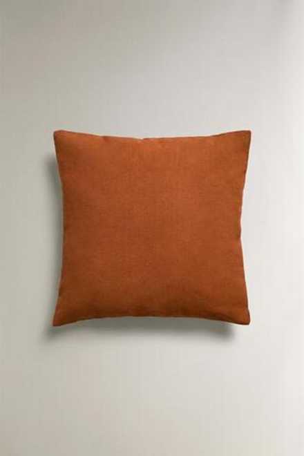 ZARA HOME ЧЕХОЛ ДЛЯ ДЕКОРАТИВНОЙ ПОДУШКИ ИЗ СМЕСОВОГО ЛЬНА, ТЕРРАКОТОВЫЙ