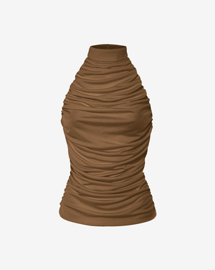 Топ из трикотажа с открытой спиной