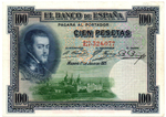 Банкнота 100 песет - Испания 1925 год - Филип II